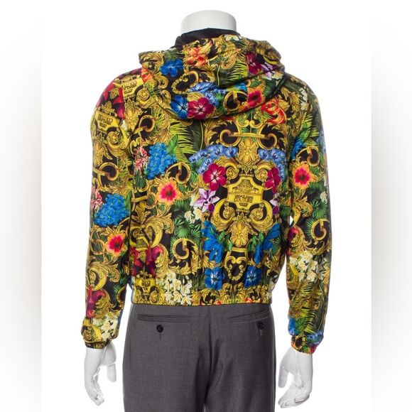 Versace Other - Versace Jeans Couture Jungle Baroque Printed Windbreaker Jacket, New, Size 44